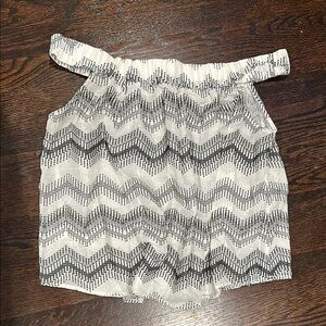 Lou & Grey Black and White Zigzag Top